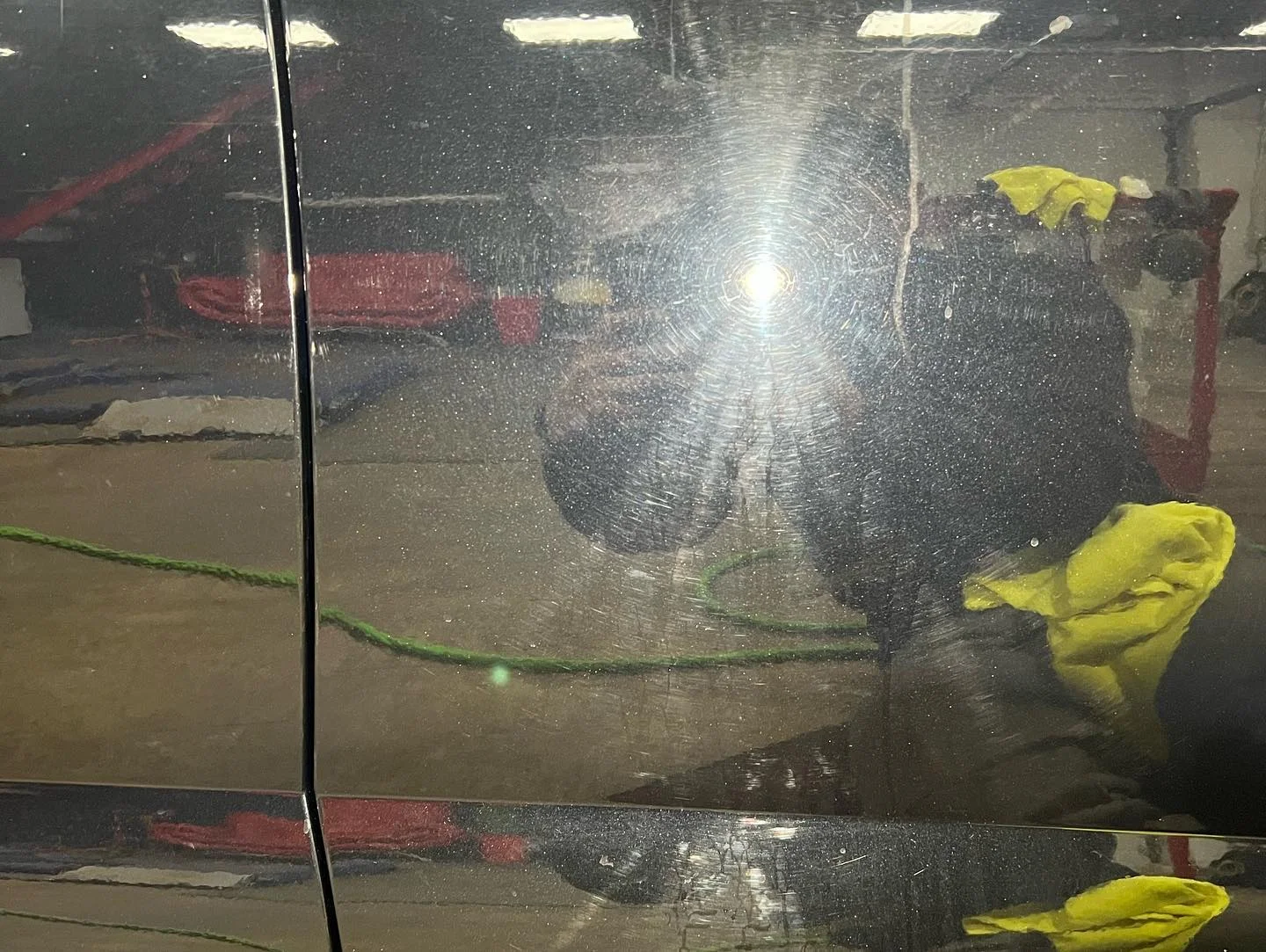 Swirl marks before correction